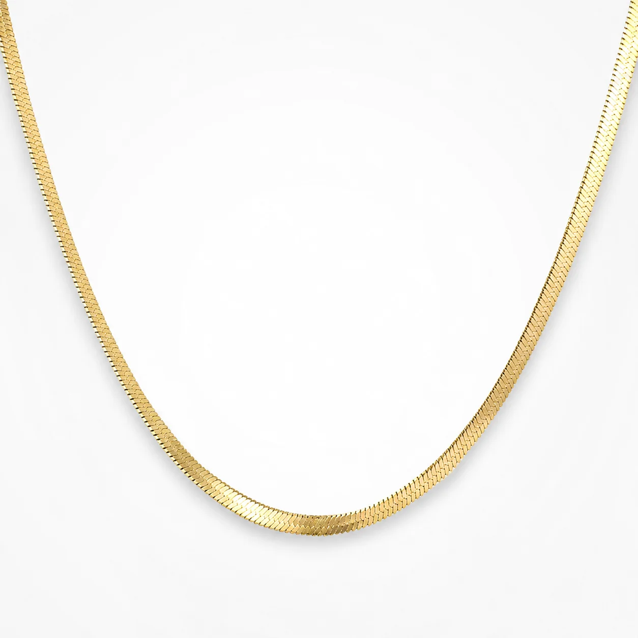 Necklace Herringbone Chain Waterproof Layering Jewelry